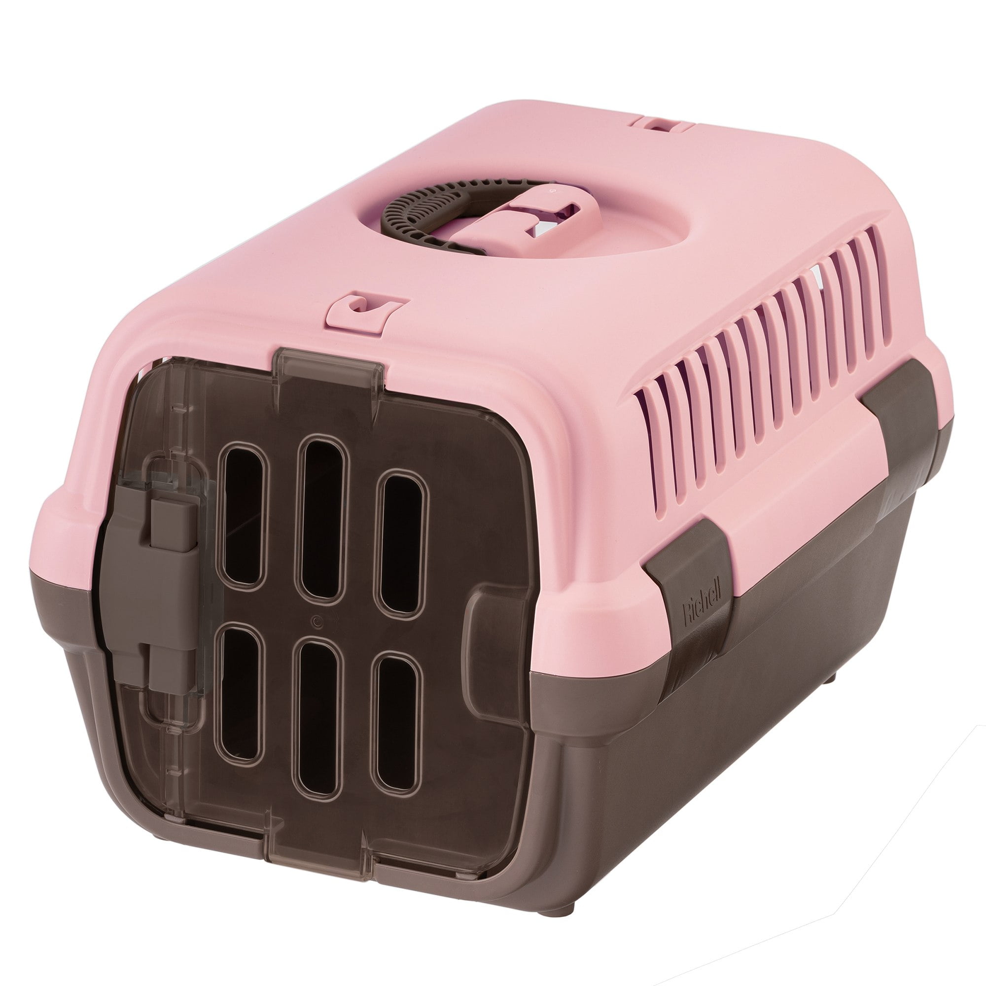 Small Pink Collapsible Rolling Pet Travel Carrier