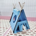 thumbnail image 1 of Small Pet Triangle Tent Hideout,Dual Entrance Felt Hamster House with Wooden Hanging Sticks,Washable Warm Cage Shelter for Guinea Pigs Chinchillas Rats Mice,Decorative Tiny Animal Sleeping Play Hut, 1 of 6