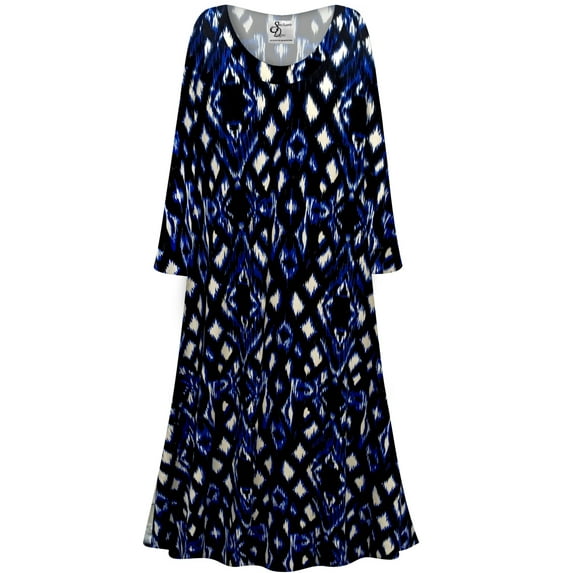 Small Petite Nightgowns for Women Sleepshirt Long Sleeve Pajama Soft Sleep Dress Black Diamond Print Loungewear