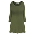 thumbnail image 1 of Small Petite Womens Long Sleeve Warm Super Soft Olive Ribbed Knit Shirts Blouses, 1 of 4
