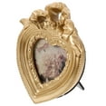 thumbnail image 1 of FENGGUIQU Golden Resin Heart Shaped Picture Frame Vintage Desk Photo Display, 1 of 6