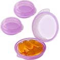 thumbnail image 1 of Small Pill Box (3 Pack), Daily Mini Pill Organizer Portable for Purse Pocket,Travel Pill Case Medicine Storage Container Earplug Case (Purple, 1 of 14