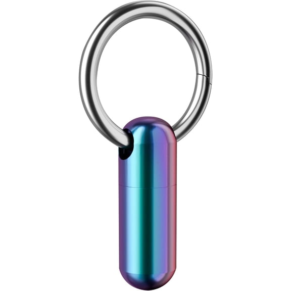 Small Pill Case Keychain Portable Pill Container Waterproof Titanium Pocket Pill Organizer, Tiny Pill Holder Bottle for Travel