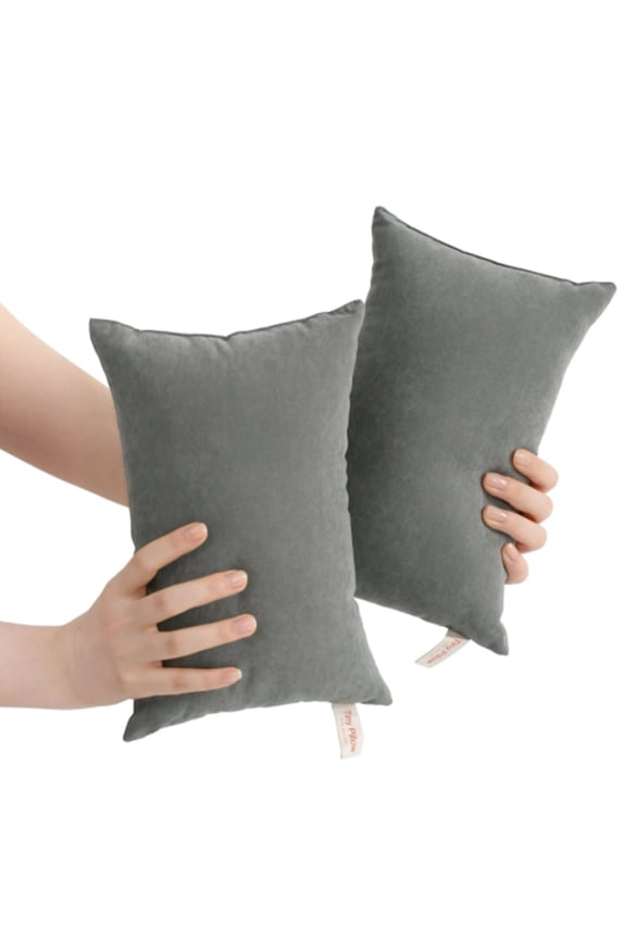 Small Pillows, 11 x 7 Inches Travel Pillows, Mini Pillow, Small Decorative Pillow, Small Pillow for Travel, Microfiber Tiny Support for Neck, Wrist, Knee, Lumbar Travel Soft Machine Washable 2 Pcs