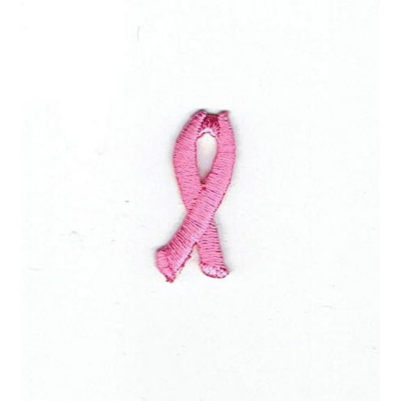 Small - Pink - Breast Cancer Ribbon - Iron on Applique/Embroidered Patch