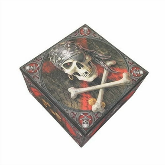 Small Pirate Skull Mirror Box