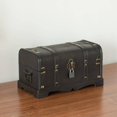 Small Pirate Style Wooden Treasure Chest with Small Vintage Padlock and