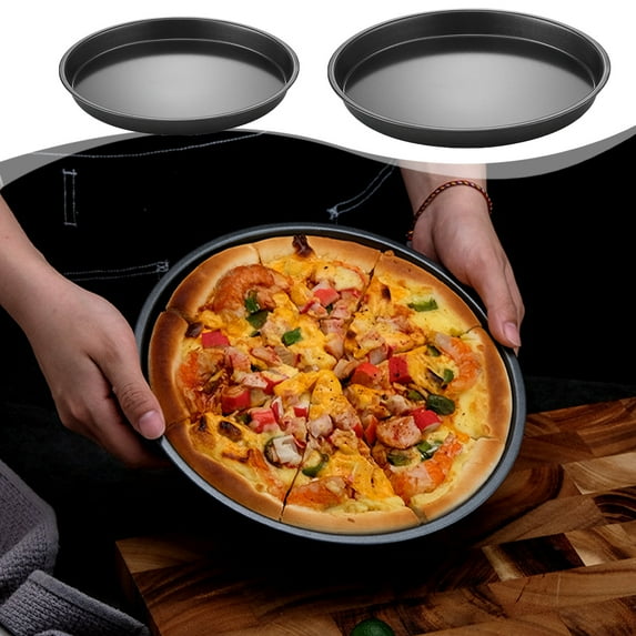 Small Pizza Baking Pan Round Metal Tray For Oven Cooking Durable Nonstick Carbon Steel Pizza Plate For Kitchen Bakery Home Making Tool Multipurpose Baking Sheet Item 1pc Pack Supply
