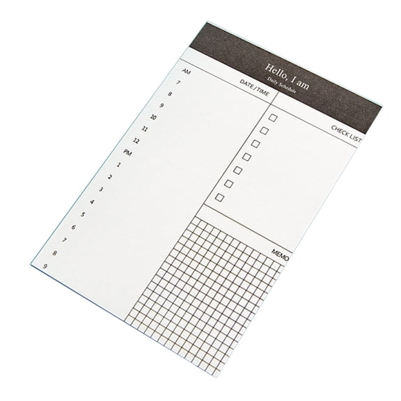 Small Planner Daily Schedule Notepads 50 Sheets Unlined Checklist Notebook Small Writing Pad for Daily Plans Notes Memos