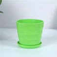 thumbnail image 1 of Small Plant Pots,Plant Pots with Saucer - 2 Pack Small Flower Pot with Drainage Holes,Flower Pots with Tray,Nursery Pots for Indoor Outdoor Plants,Crafts,Wedding Favor(Green,Medium), 1 of 5