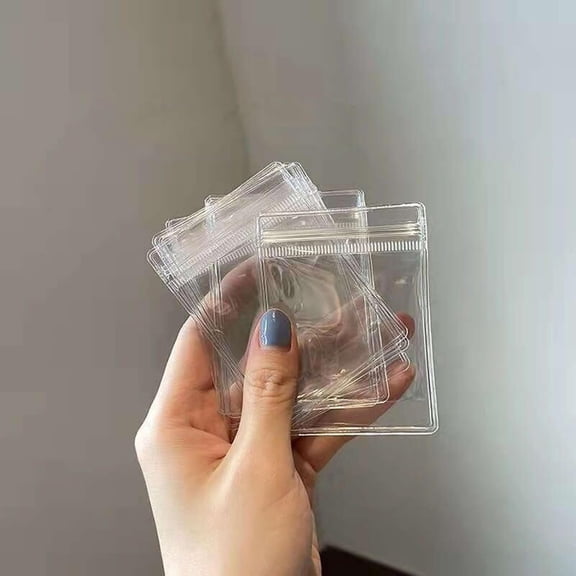 Small Plastic Bags, 100 count Mini Baggies, Clear Plastic Thick Self Sealing PVC Bags, Resealable Poly Baggies for , Beads, Screws, Packaging (2.8x3.9")