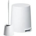 thumbnail image 1 of Small Plastic Bathroom Set 3L White Plastic Compact Trash Can, and Toilet Bowl Cleaner Brush with Holder – Matching Toilet Set, 1 of 5