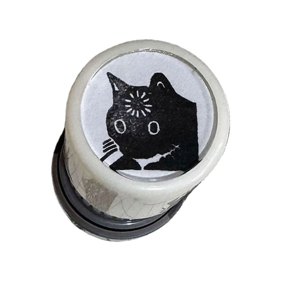 Small Plastic Cats Stamp Easy Press Mechanism Plastic Texture for Use Easy to Carry in Pockets or Pencil Cases