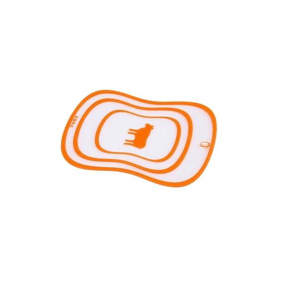 Small Plastic Cutting Board Flexible Orange for Kitchen Preparation
