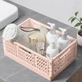thumbnail image 1 of Small Plastic Folding Storage Crates, Desktop Collapsible Storage Basket, Durable and Reliable Folding Storage Crate for Home Classroom & Office Organization, Cosmetics Fruit Storage, 1 of 6