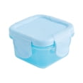 thumbnail image 1 of Small Plastic Food Storage Containers with Lids,Lock Lunch Box Square Leakproof Container for Snack,Salad,Fruit Jam,Yogurt,BPA Free,Stackable Microwave/Dishwasher Safe,2.95''x2.95''x1.96''(Blue), 1 of 9
