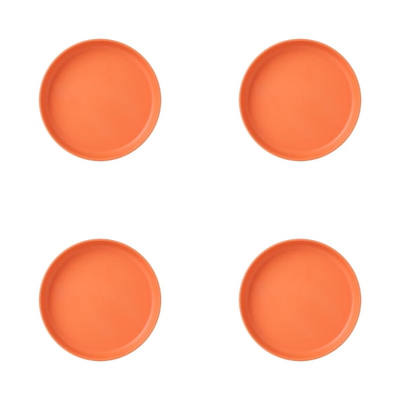 Small Plates Set of 4 for Dinner Dessert Snack Fruits, 5.10 Inch Lightweight BPA-Free and Eco-Friendly, Reusable Plates for Kitchen Outdoor Camping Use and Storage Organizer