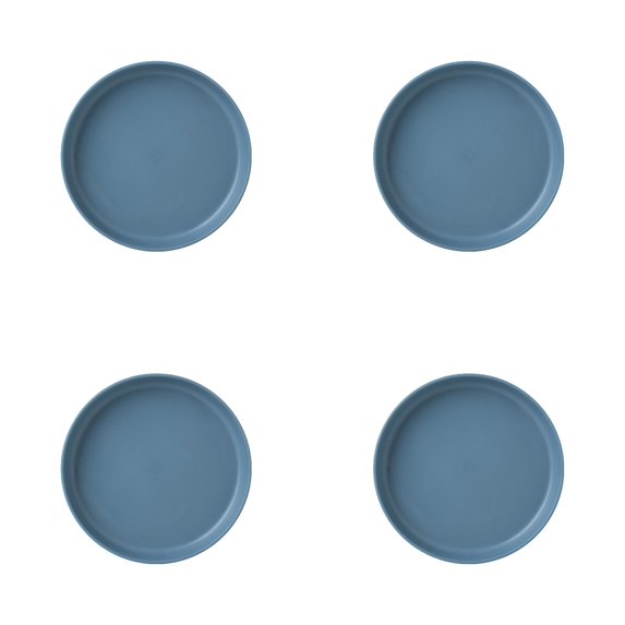 Small Plastic Plates Set of 4 for Dinner Dessert Snack Fruits, 5.8 Inch Lightweight BPA-Free and Eco-Friendly, Reusable Plates for Kitchen Outdoor Camping Use and Storage Organizer