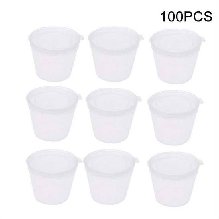 Small Plastic Round Cups Takeaway Sauce Cup Food Storage - Temu