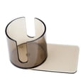 thumbnail image 1 of Small Plastic Smoke Colored Cup Holder With Cutout, 1 of 1
