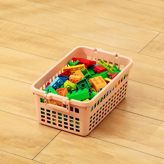 Small Plastic Storage Basket Home Organization Box Cabinet Shelf Organizer Snacks Toys Multifunctional