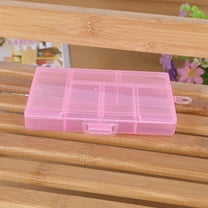 Small Plastic Storage Case Box with 6 Compartments for Pills, Jewelry & Nail Art Supplies, Portable Organizer for Travel, Home & Craft Room Use,Vsgery