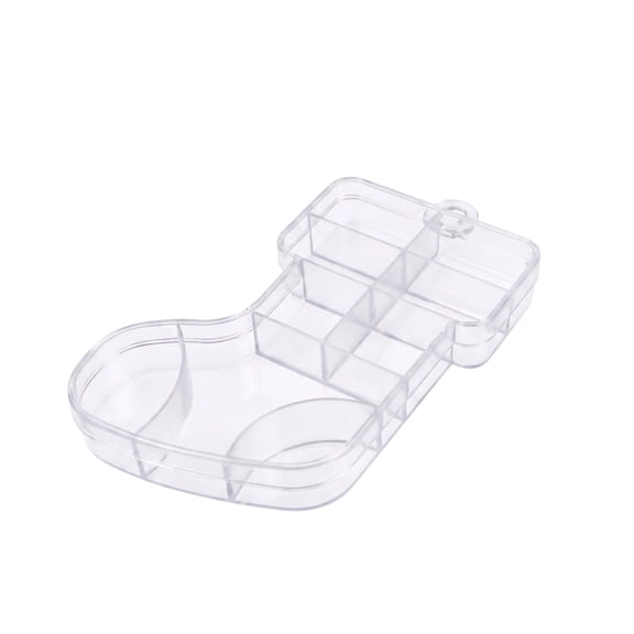 Small Plastic Storage Containers with Lids Clear Stocking Shaped Compartment Boxes for Halloween Candy Party Favor Organization