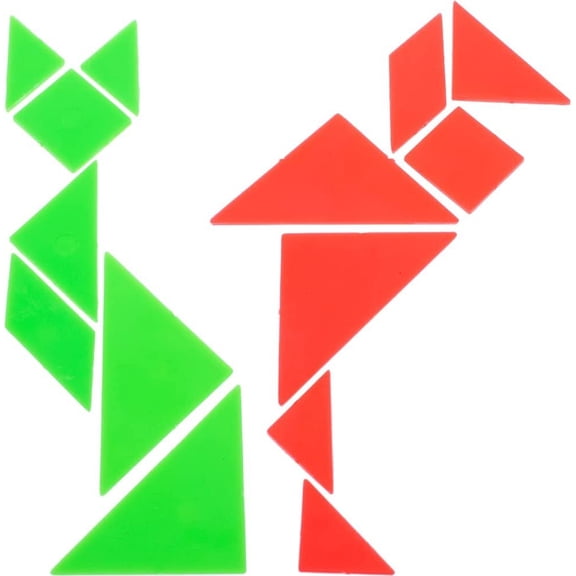 Small Plastic Tangrams, Set of 12