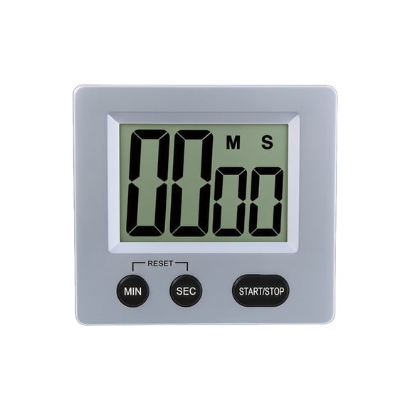 Small Plastic Timer with Clear LCD Screen Easy to Read for Kitchen Workout Beauty Salons Countdowns And Clock Mode