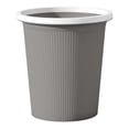 thumbnail image 1 of Small Plastic Trash Can,Heavy-Duty Resuable Plastic Trash Cans,Open Top Dome Trash Wastebasket,Ribbed Round Garbage Container Bin for Bathroom,Bedroom,Kitchens,College,Office (Gray), 1 of 7