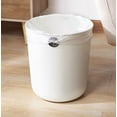 thumbnail image 1 of Small Plastic Trash Can No Lid Mini Desk Trash Can for Bedroom Bathroom Kitchen Dorm Room Office, White Compact Small Wastebasket for Indoor Home Daily Use, 1 of 3