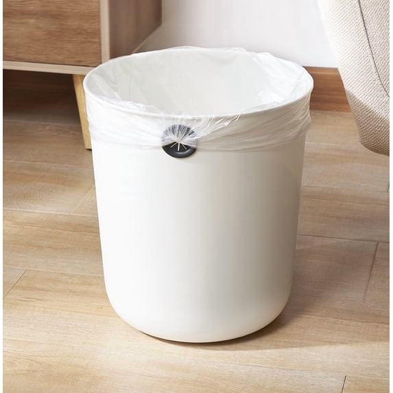 Small Plastic Trash Can No Lid Mini Desk Trash Can for Bedroom Bathroom Kitchen Dorm Room Office, White Compact Small Wastebasket for Indoor Home Daily Use