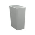 thumbnail image 1 of Small Plastic Trash Can with Press Lid | 13.6x8.8x6.2in Bathroom Wastebasket | Flip Top Garbage Bin for Toilet, Office, Bedroom | Odor-Proof Design in Gray/Green/White, 1 of 6