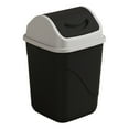 thumbnail image 1 of Small Plastic Trash Can with Swing Top Lid, Compact Slim Waste Bin for Under Desk, Office, Bedroom, Bathroom, Dorm Room, Portable Garbage Can, Bathroom Trash Can with Swing Lid, 1 of 6