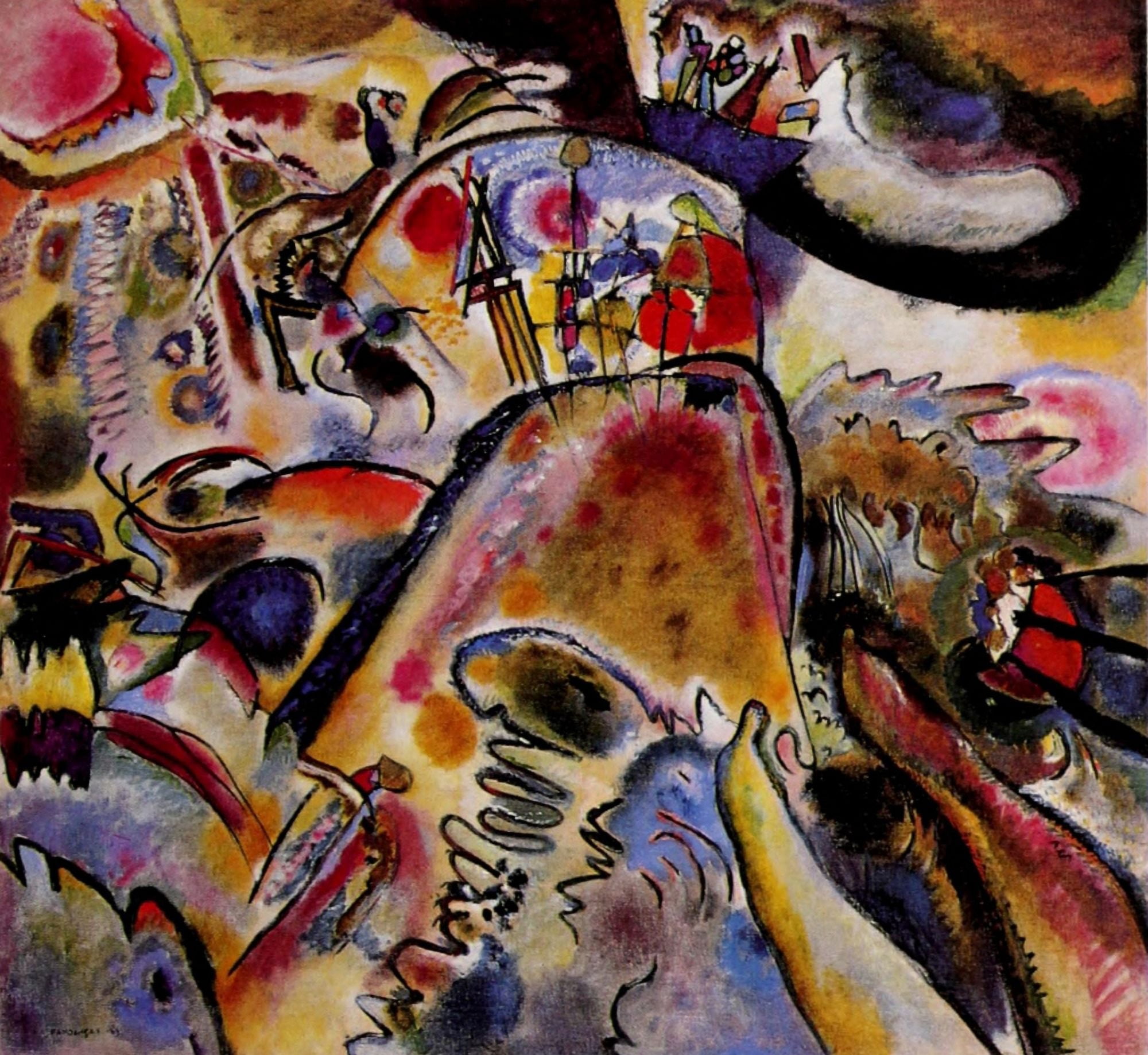 Small Pleasures 1913 Canvas Art - Wassily Kandinsky (18 x 24)