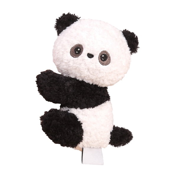 Small Plush Panda Stuffed Animal 4.3 Inch Soft Fluffy Stuffed Panda Plush Toy Cute Decorative Plush Figurine for Home Desk Display Black and White Single Pack