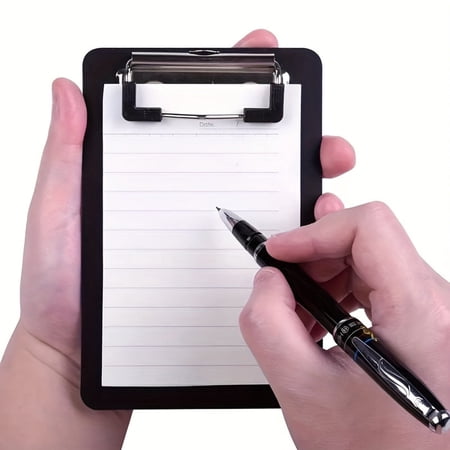 Small Pocket Clipboards 4 x 6 Inch, 4pcs Mini Memo Clipboards A6 with Profile Clip for Notepads, Receipts, Pocket Lists