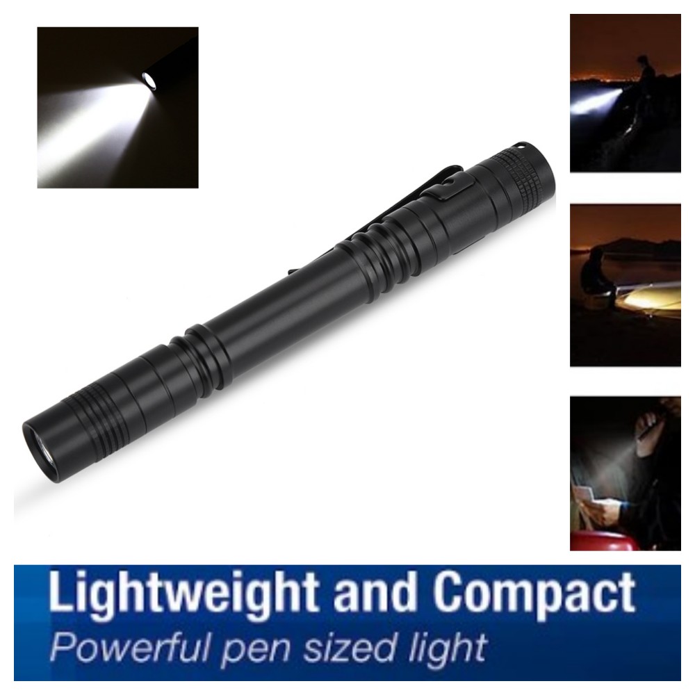 Small Pocket Flashlight Battery Operated Mini Flashlight Pocket Pen