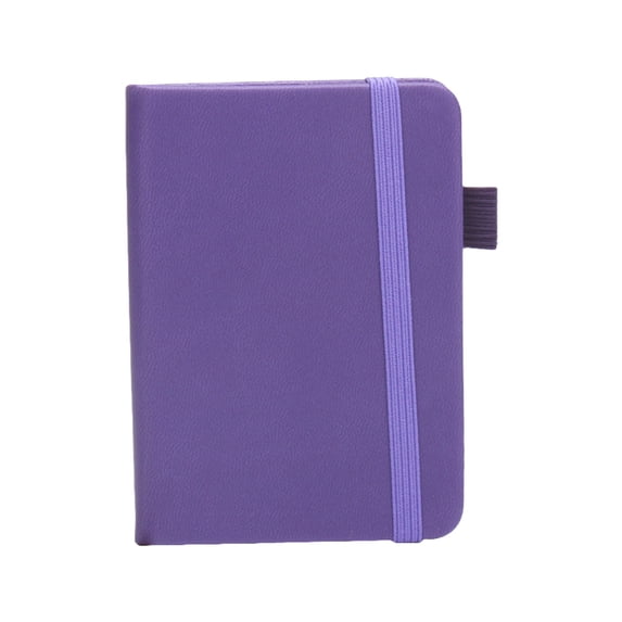 Small Pocket Notebook A6 Mini Portable Notepad, Thick Reinforced Paper, Durable Travel Journal, Purple, 1 Pack