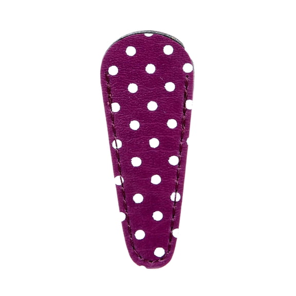 Small Polka Dot Embroidery Scissors Case Purple