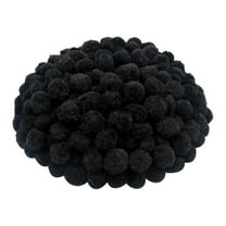 Small Pom Pom Balls,300 PC 20mm Pompoms for Craft Making,Craft Bulk Glitter Fuzzy Pompom Puff Balls for DIY Arts,Crafts Projects,Home Decorations,Summer Holiday Party,Fuzzy Ball to Glue on(Black)