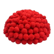 Small Pom Pom Balls,300 Pieces 20mm Pompoms for Craft Making,Craft Bulk Glitter Fuzzy Pompom Puff Balls for DIY Arts,Crafts Projects,Home Decorations,Summer Holiday Party,Fuzzy Ball to Glue onRed