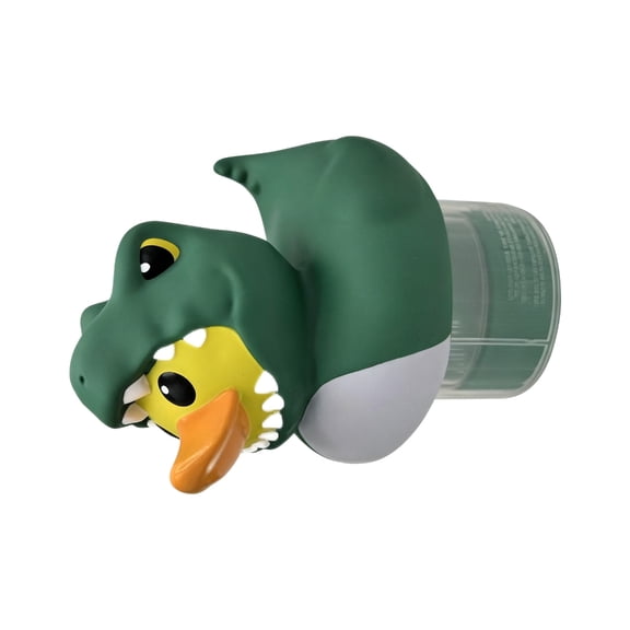 Small Pool Chlorine Feeder Floating Device In Blue Dinosaur Theme Tough PVC Build