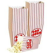 Small Popcorn Boxes - 40 Paper Popcorn Boxes Tubs Striped Red and White - Great for Movies, or Movie Party Theme, Theater Themed Decorations or Carnival Party Circus etc.
