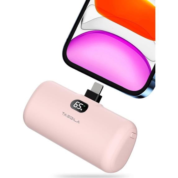 MFi Certified 5000mAh Portable Charger with Built-in Cable for iPhone ...