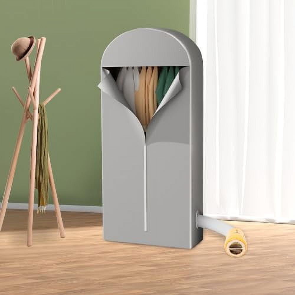 Small Portable Clothes Dryer for Travel 300W Multifunctional Small Dryer Machine for Apartments Home Travel Dorm RVs, Easy to Use (ABS+Nylon Fibre+Yellow)