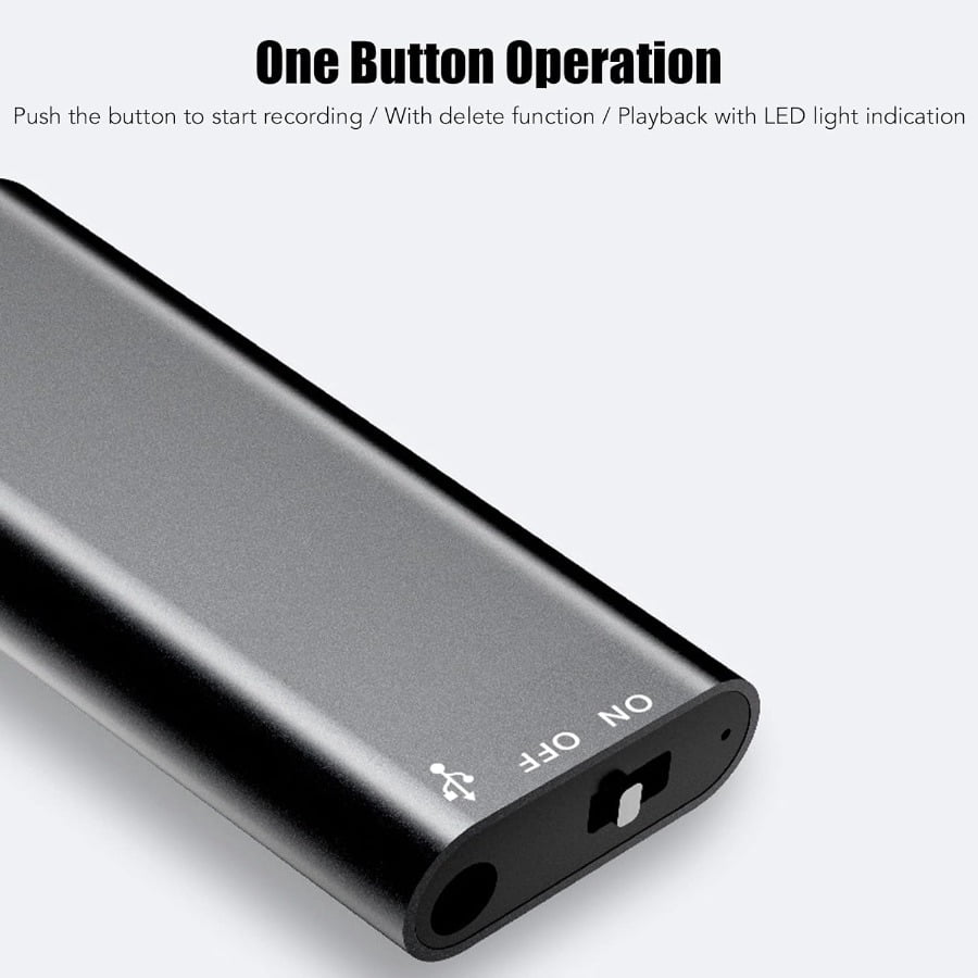 Small Portable Digital Recorder (For Lectures And Conferences) 8-Hour Continuous Voice Activation Recording Device, 8GB Memory, Recording of Classes And Conferences, Repeating Learning Knowledge