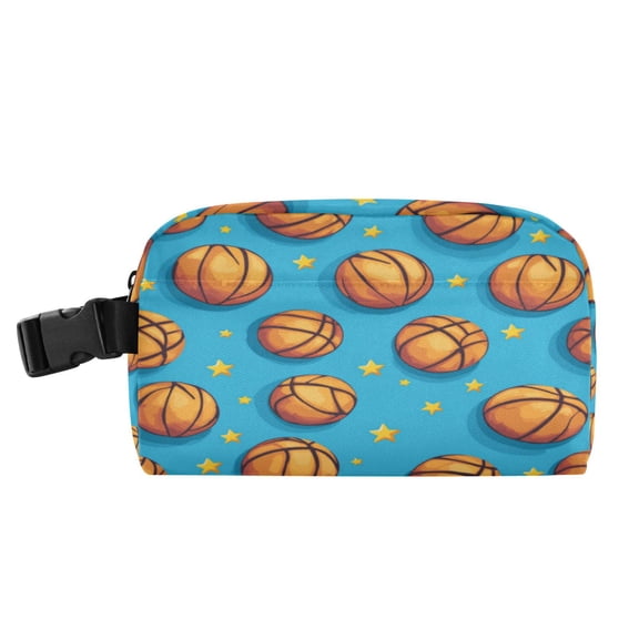 Small Portable Lunch Bag Meal Package For Lunch Work Picnics Traveling Long Distances9X5.5 Blue Basketball Patterns