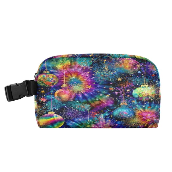 Small Portable Lunch Bag Meal Package For Lunch Work Picnics Traveling Long Distances9X5.5 Colorful Tie-dye Background