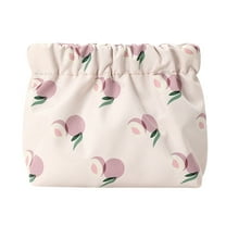 Small Portable Mini Makeup Bag Self Closing Cosmetic Organizer Pouch For Accessories Jewelry And Headphones